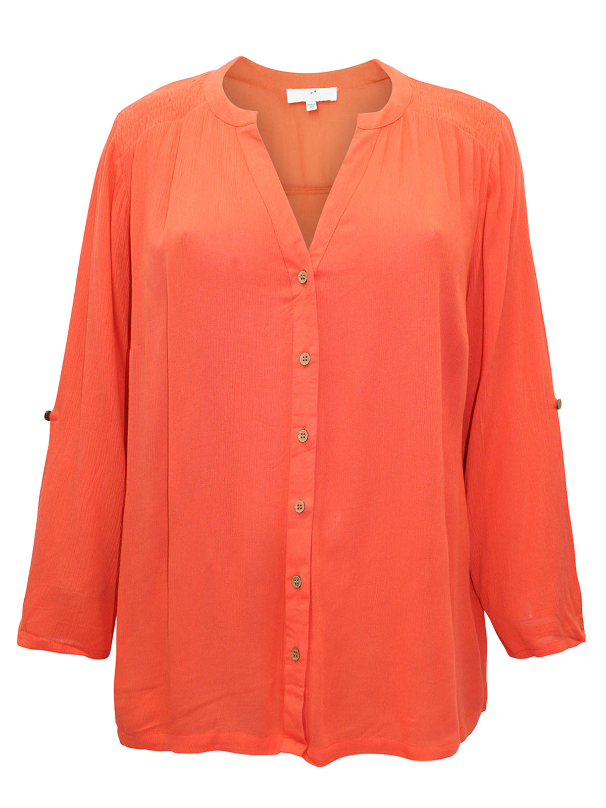 Button Sleeve Button Through Orange Blouse by JUL1PA (RRP £38) BNWT